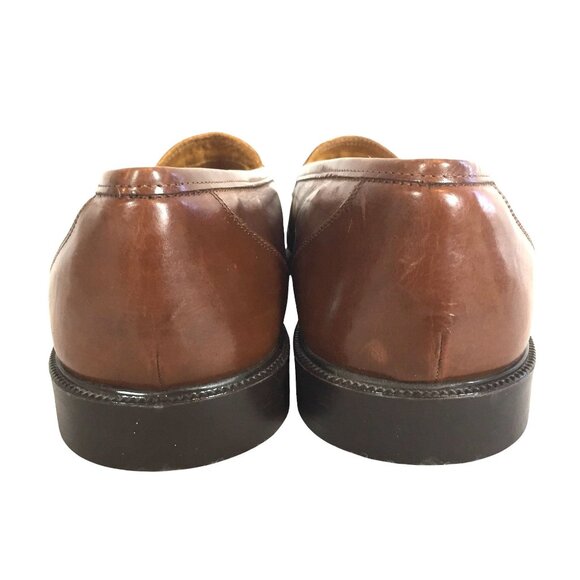 Handmade Italian Mens Brown Leather Loafers Tassel 15EEE DiMitri - Picture 12 of 14